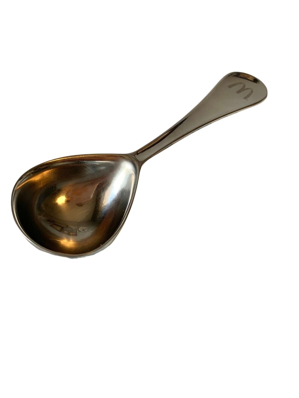 McDonald's Tea Caddy Spoon Coffee Scoop Stainless Steel Logo RARE HTF